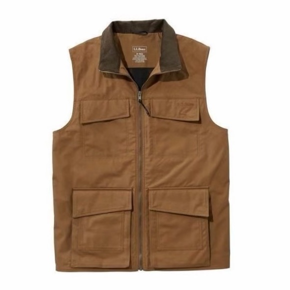 L.Bean Women’s Brown Utility Field Vest Corduroy Collar Outdoor Workwear - Picture 4 of 16